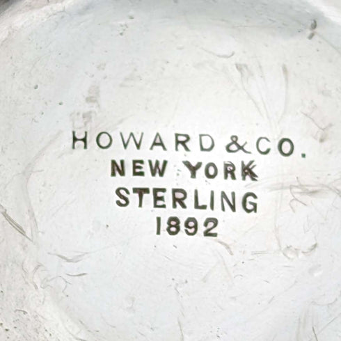 1892 American antique sterling silver footed dish 205g Howard & Co.
