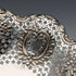 1895 British antique sterling silver floral dish, 111g, James Dixon & Sons