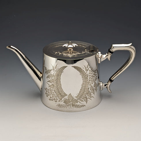 Circa 1900 British antique silver plate tea set, 3 piece set