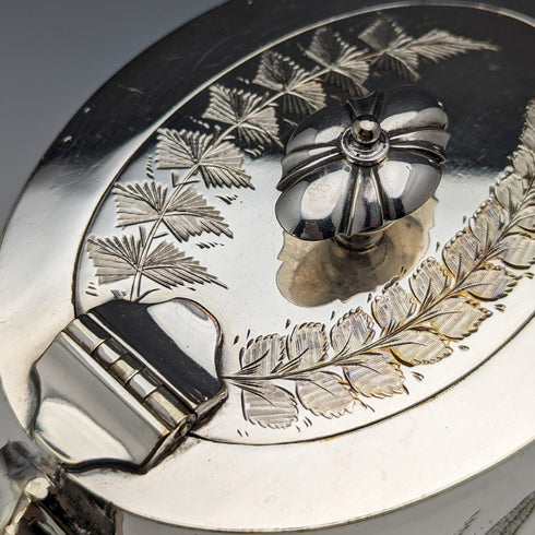 Circa 1900 British antique silver plate tea set, 3 piece set