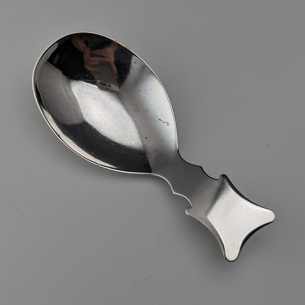 1806 British Georgian antique sterling silver tea caddy spoon