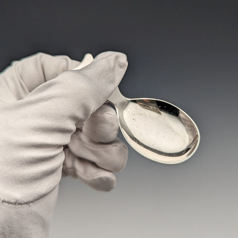 1806 British Georgian antique sterling silver tea caddy spoon