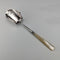 1911 British antique white mother-of-pearl handle sterling silver tea caddy spoon William Henry Leather