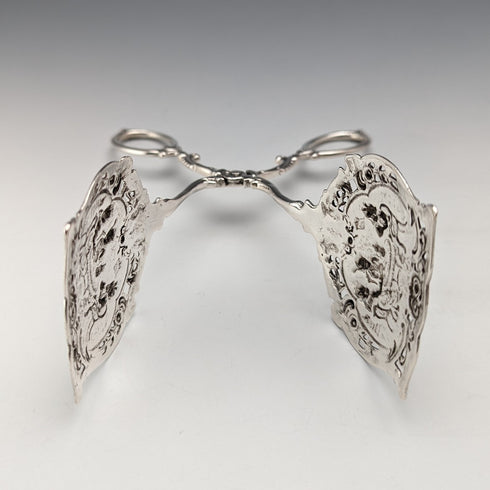 German antique continental silver sandwich server 65g