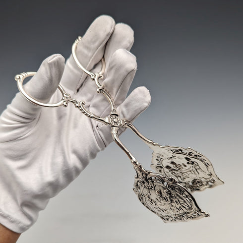 German antique continental silver sandwich server 65g