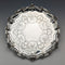 1846 British antique sterling silver Salva card tray, diameter 23cm, 396g, George Frederick Pinnell