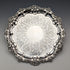 1829 British antique sterling silver Salva card tray, diameter 25cm, 560g, John & William Barnard