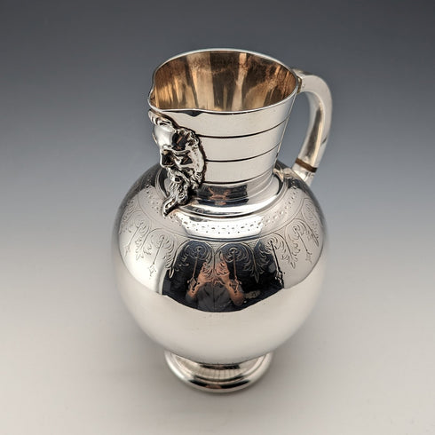 19世紀後半 英国アンティーク シルバープレート製 ウォータージャグ Martin Hall&Sons