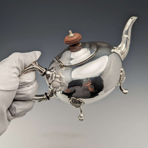 Early 20th Century British Vintage Silver Plate Bachelor Teapot