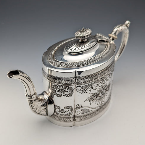 1890年頃 英国アンティーク シルバープレート製 ティーポット James Dixon&Sons