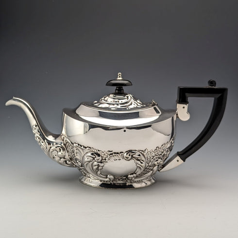 Early 20th century British vintage silver plate tea set, 3 piece set