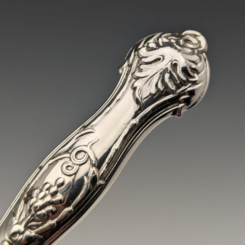 1830年頃 英国アンティーク 純銀ハンドル フルーツカトラリー6ペア Aaron Hadfield トレー入り