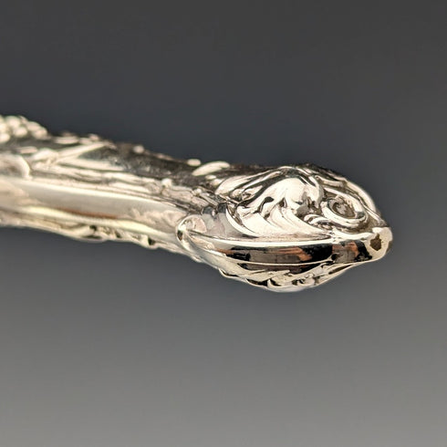 1830年頃 英国アンティーク 純銀ハンドル フルーツカトラリー6ペア Aaron Hadfield トレー入り