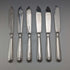 1906 British antique pure silver cutlery set, 6 pairs, 612g total, George Howson, in wooden box