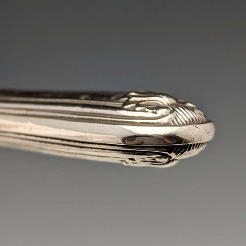 1906 British antique pure silver cutlery set, 6 pairs, 612g total, George Howson, in wooden box