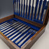 1880 British antique silver plate dessert cutlery set of 12, Martin & Hall, wooden box
