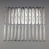 1880 British antique silver plate dessert cutlery set of 12, Martin & Hall, wooden box