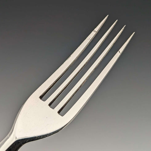 Early 19th Century British Antique White Mother of Pearl Handle Travel Cutlery Pair with Case