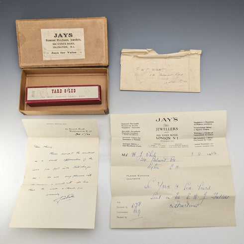 1952年 英国 ヤード・オ・レッド 純銀製 推進式ペンシル 箱、書類付き