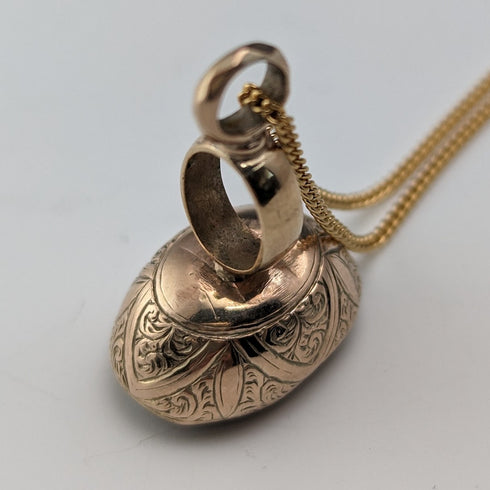 20 世紀初 8 克拉黃金與紫色寶石項鍊