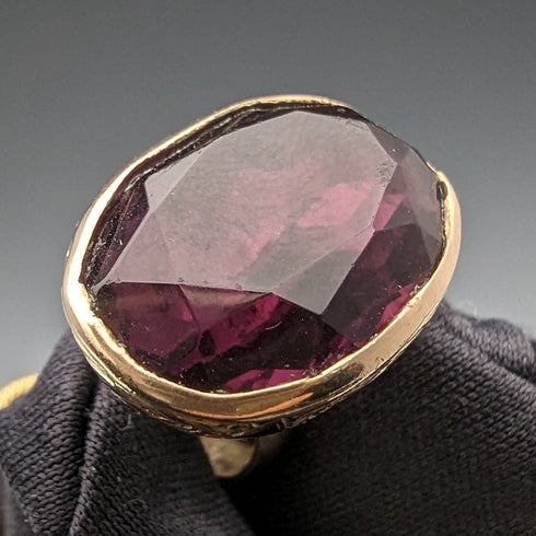 20 世紀初 8 克拉黃金與紫色寶石項鍊