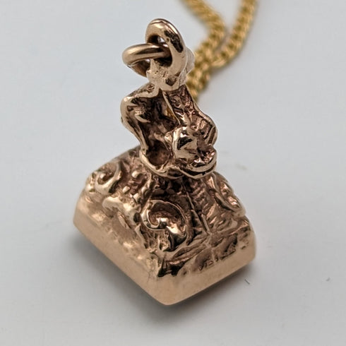 20 世紀初英國古董 9 克拉黃金與紅石項鍊