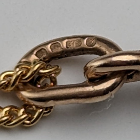 20 世紀初英國古董 9 克拉黃金與紅石項鍊