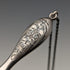 American antique sterling silver detailed portable folding glasses with chain