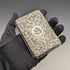 1893 British antique double-sided sterling silver card case with accordion pocket, 126g, Sampson Mordan