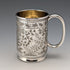 Antique British silver plate mug from Deykin & Sons, circa 1900
