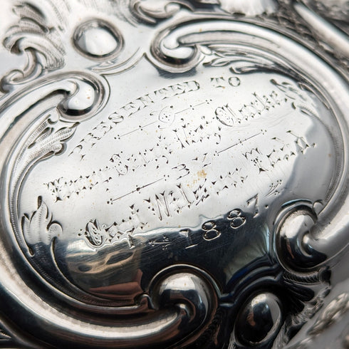 1868 British antique sterling silver teapot 815g Robert Harper