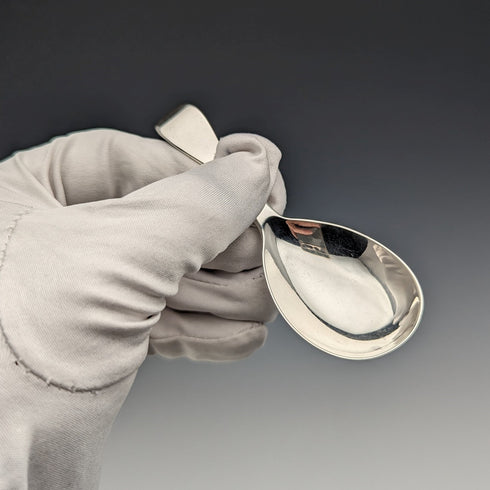 1850年 英国アンティーク 純銀製 ティーキャディースプーン Chawner&Co