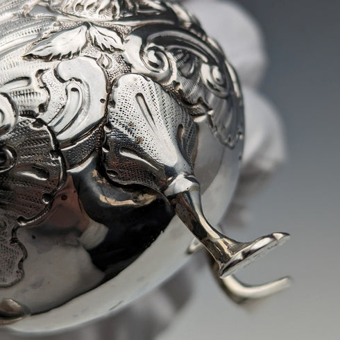 1755 British antique sterling silver cream jug 75g Daniel Shaw