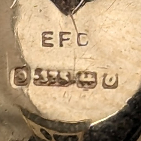 1963 英國復古 9 克拉金心形吊飾項鍊