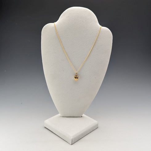 1963 英國復古 9 克拉金心形吊飾項鍊