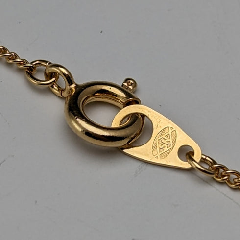 1963 英國復古 9 克拉金心形吊飾項鍊