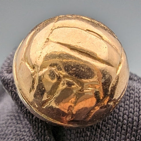 復古 9 克拉金球吊墜項鍊