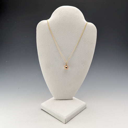 復古 9 克拉金球吊墜項鍊