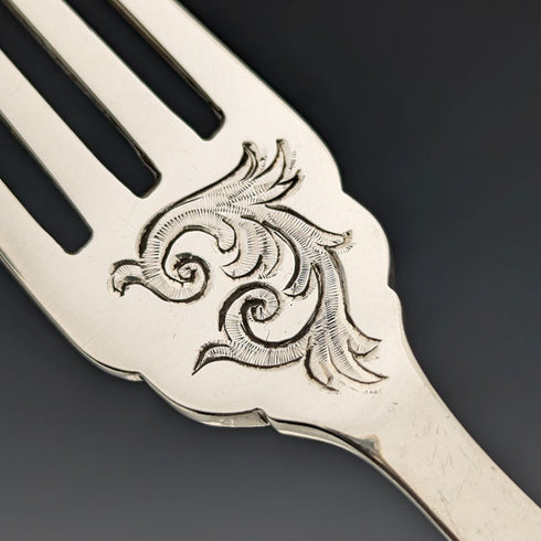 英國古董鍍銀餐具 6 對套裝 Allen & Darwin