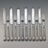 Antique British silver plate dessert cutlery set of 6, circa 1865