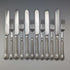 Antique British silver plate dessert cutlery set of 6, circa 1865