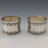 Antique French 950 Sterling Silver Napkin Rings, Pair, 86g