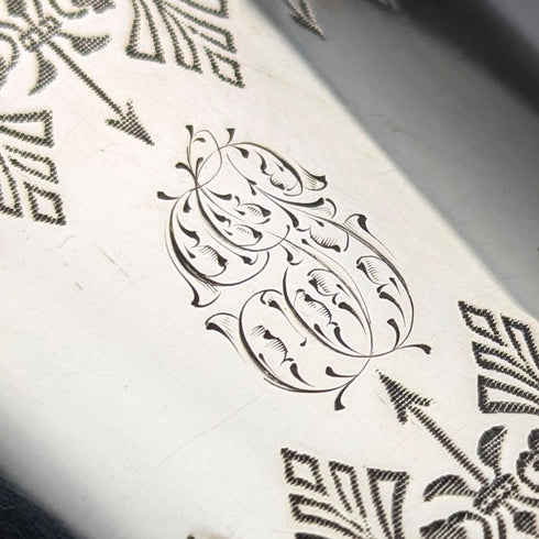 Antique French 950 Sterling Silver Napkin Rings, Pair, 86g