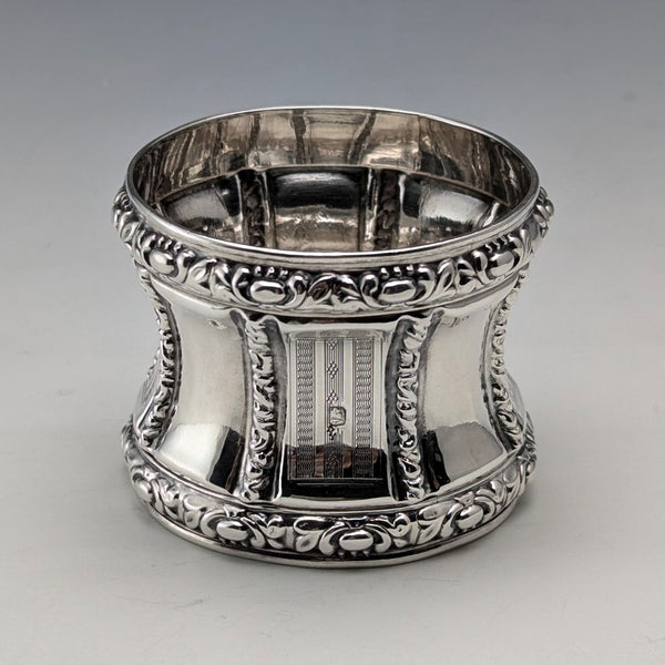 French antique 950 sterling silver napkin ring 28g