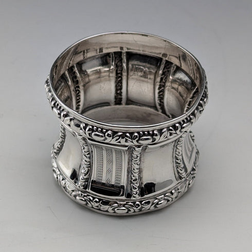 French antique 950 sterling silver napkin ring 28g