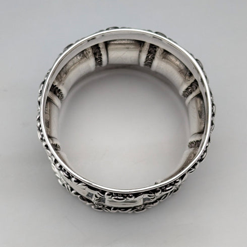French antique 950 sterling silver napkin ring 28g