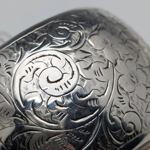 1888 British antique sterling silver napkin ring, 17g, Nathan & Hayes