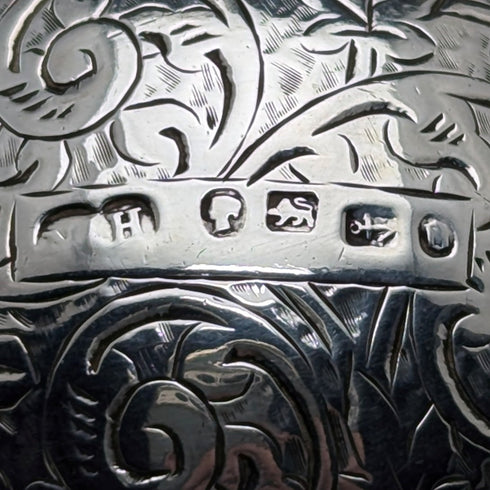 1888 British antique sterling silver napkin ring, 17g, Nathan & Hayes