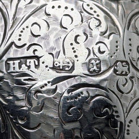 1897年 英国アンティーク 純銀製 ナプキンリング 36g Hilliard&Thomason