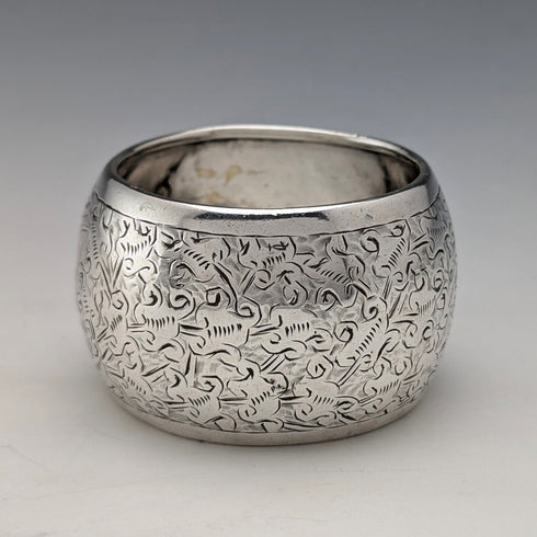 1886 British antique sterling silver napkin ring, 22g